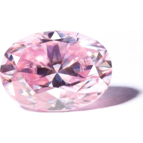 Free shipping pink color DVVS quality synthetic moissanite diamond 4x6mm-7x9mm 1pcs oval shape moissanites diamonds