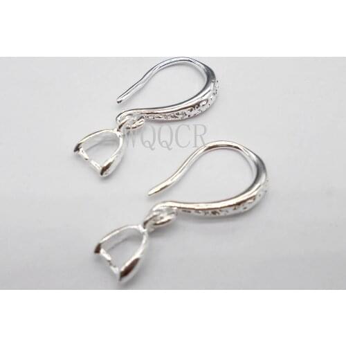 10X Lot Jewelry Findings 925 Sterling Silver DIY Jewelry Making Earrings Matte Surface Clip Hooks Earring Making Supplies