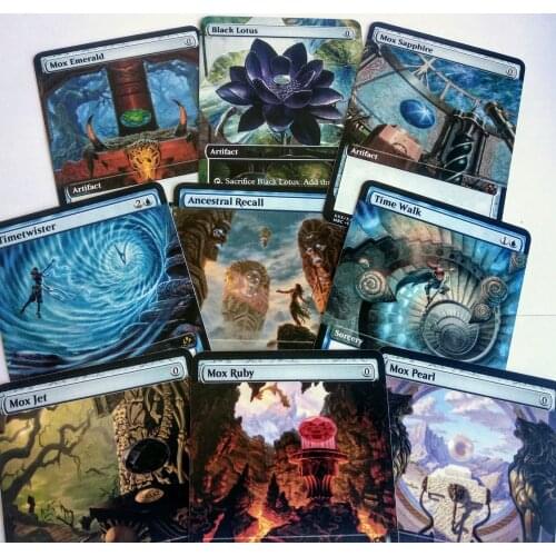 10x DUAL 10x SHOCK 10x FETCH 9x PACK MOX BLACK LOTUS ANCESTRALL TIMETWISTER LAND MTG PROXY CARDS POKEMON TAROT SLEEVES UGIN PLAY