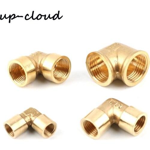 2pcs brass 1/8" 1/4" 3/8" 1/2" female thread elbow connector air pipe joint pneumatic 0.5 inch adapter for water pump air pump