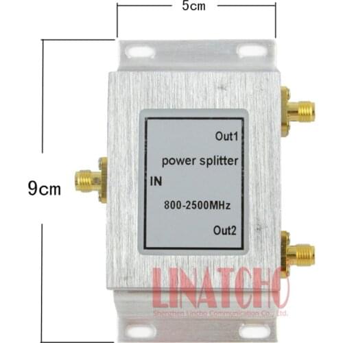 2 Way SMA connector micro-strip power splitter 800-2500MHz wifi signal booster repeater divider