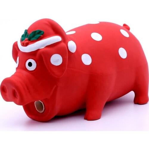 2019 New Product Pig Toys for Dog Chew Toy Pig Shape Funny Latex Activity Christmas Pet Toy