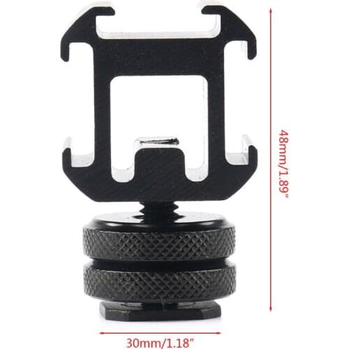 3 Hot Shoe Mount Adapter Dual Screws Stand Holder for DSLR Camera Flash Light E65E