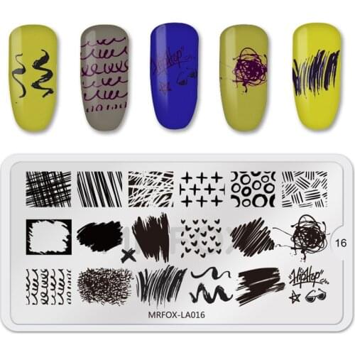 6.5*12.5CM Stainless Steel Abstract watercolor Image Nail Art DIY Image Printer Manicure Stencils Nail Stamping Plates Templates