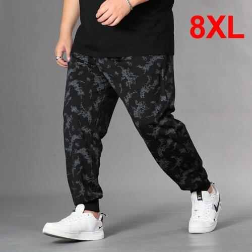Big Size Joggers Sweatpants Men 7XL 8XL Pants Fashion Casual Harem Pant Camouflage Trousers Plus Size Male Elastic Waist HX593