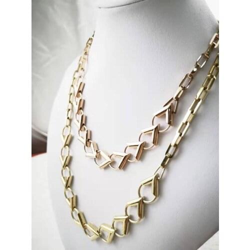 European and American classic brands luxury woman fashion necklace stainless steel