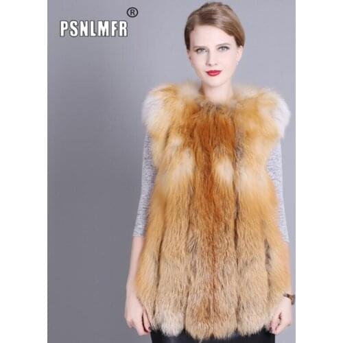 European Classic Design Uk london Natural red fox fur Vests for women , can make vest with hood