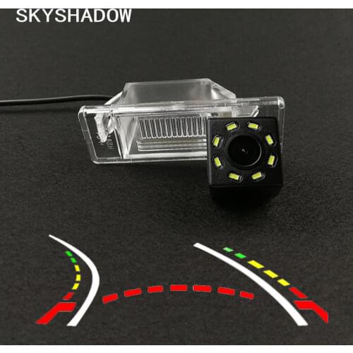 HD Wireless Car CCD Rear Camera Fisheye 12 led dynamic Night Vision bracket for Nissan Qashqai X Trail 2008-2012 Peugeot 307 CC