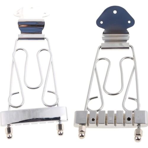 K1KD Archtop Jazz Trapeze Short 6 String Tailpiece Bass Guitar Bridge With Screws