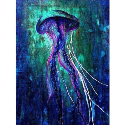 Kamy Yi 5D Bricolage Diamant Peinture Méduse Broderie Point De Croix Diamant Peinture Famille Décoration De La Maison Cadeau YY