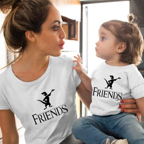 Kawaii Clothes For Dad and Daughter HAKUNA MATATA Tshirt Street White Childrens Round Neck Short Sleeve Casual Family Sets