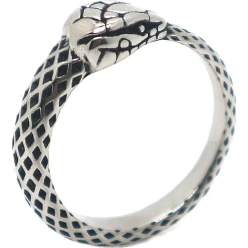 Unisex 316L Stainless Steel Cool Classic Snake Ring Newest