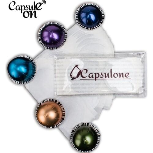 CAPSULONE Reusable Aluminum Foil sticker Compatible with Nespresso Vertuoline/Capsules holder