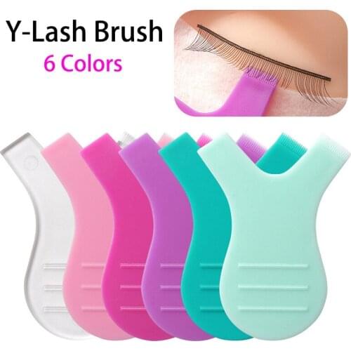 10 Pcs/Pack Reuseable Plastic Eyelash Brush Clean Y Shape Grafted Eyelashes Brushes Makeup Mascara Tools Cosmetic Brush