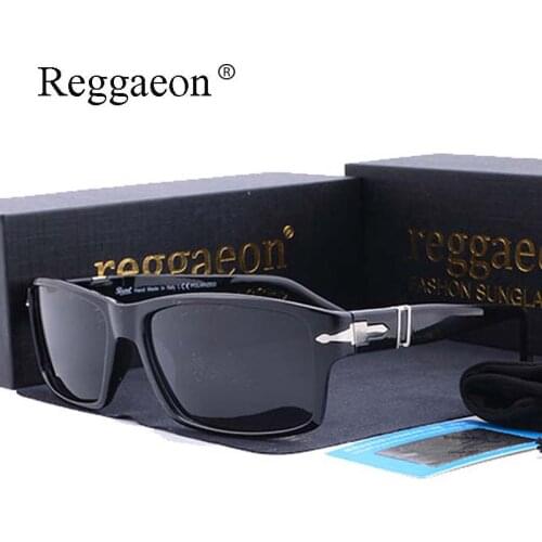 Reggaeon Brand Polarized Driving Men Sunglasses Square Mission Impossible 4 Tom Cruise Style Sun Glasses UV400 Oculos De Sol