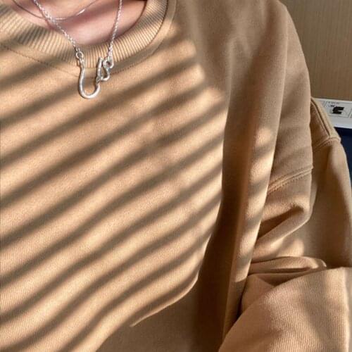Ins Irregular Curve Pendant Necklace For Women Couple Trend Sweater Chain Jewelry Party Gifts SAN304
