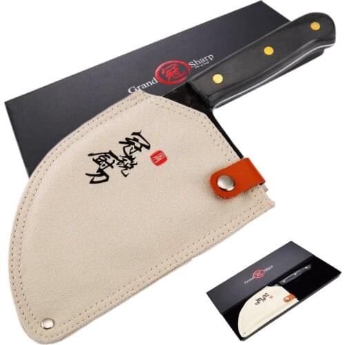 Chef Knife Handmade Cleaver Knife High-Carbon Clad Steel Full Tang Kitchen Knives Butcher Slicing Filleting Tools Hand Forged