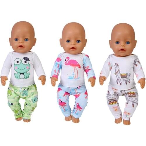 43cm Reborn Doll Clothes Pineapple Romper Childrens Toys 17 Inch New Born Baby Items Suit American Girl Doll Accessories
