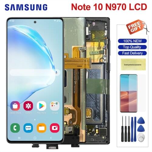 Original Display Screen For Samsung Galaxy Note 10 N970 N9700 Touch Screen Digitizer Assesmbly For Samsung Note 10 Plus N975 LCD