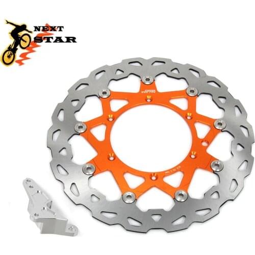 Motorcycle 320mm Floating Disc & Adapter Bracket For KTM SX125 SX144 SX150 XC200 XCW200 SX250 SXF250 XC300 XCW300 SXF450 EXC530
