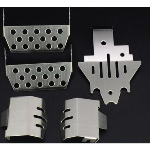 Complete set of stainless steel chassis armor for 1:10 TRAXXAS TRX4