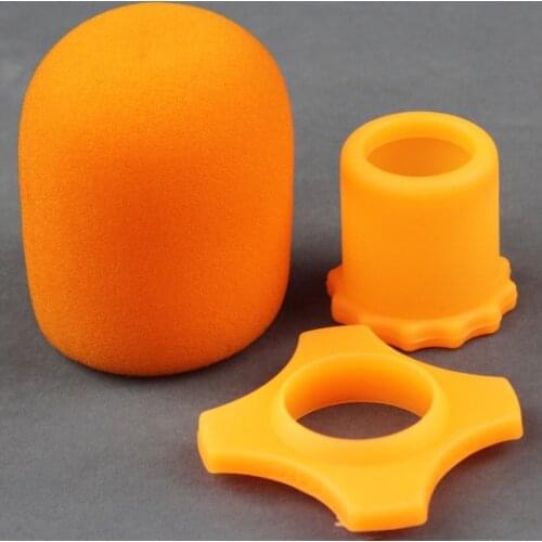 Wired/wireless microphone soft silicone skidproof case mic anti-slip base non-skid ring KTV replacement drop resistance circle