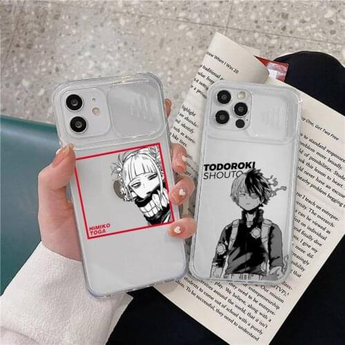 My hero academia anime Phone Case Transparent Camera Protection for iPhone 12 11 8 7 se 2020 mini pro X XS XR MAX Plus