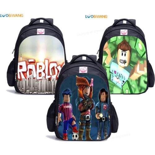 Robloxs Backpack Kid Children Game Figure Bookbag Knapsack Fashion Anime Cartoon Printed Nylon Rucksack Boy Schoolbag Child Gift