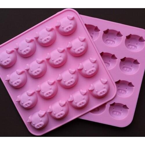 Cake Chocolate Mold Pig Shape Embellisment Silicone Fondant Mould Cake Decor Sugar Chocolate Mold Home Kitchen Baking Tool