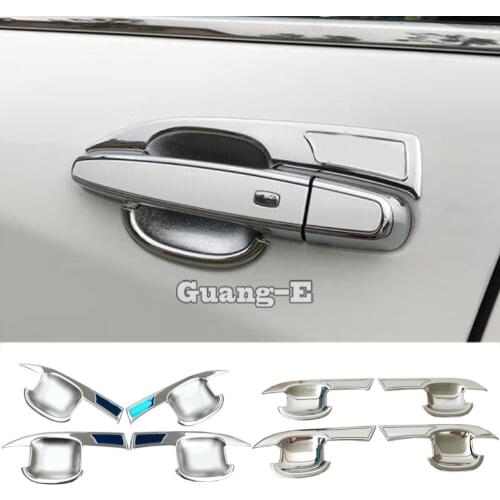 Top For Chevrolet Equinox Third GE 2017 2018 2019 2020 Car Trim ABS Chrome External Door Bowl Sticks Lamp Frame Moulding 4pcs