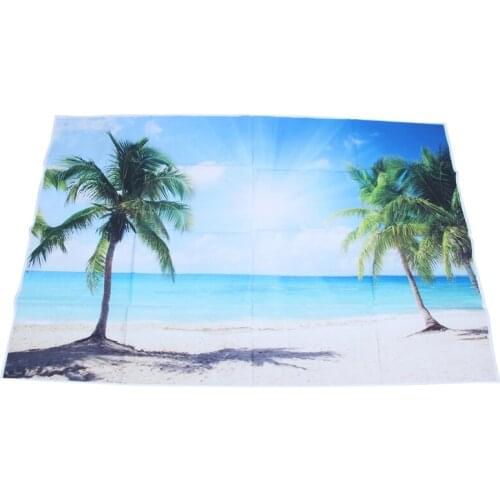 5x3FT Vinyl Background Photography Palm Tree Beach Sunshine Studio Backdrop Prop