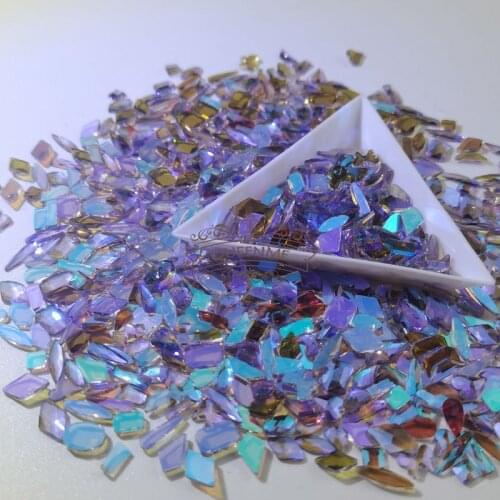 Multi Shapes Crystals Nail Diamond 100pcs/Pack Design Glass Rhinestones For 3D Nails Art Decorations Supplies Jewelry