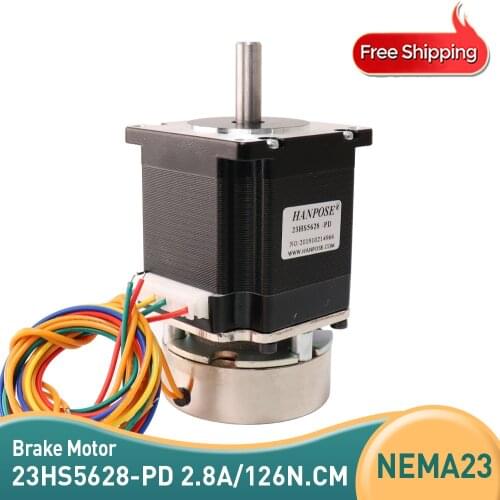 High quality high torque 126N.cm body 56mm long 23HS5628-PD stepper motor with brake two-phase stepper motor