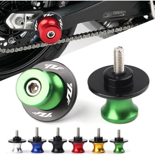 Motorcycle CNC Rear Swingarm Sliders Spools Stand Screws Swing Arm Protect 6 MM For Yamaha YZF R1 YZF-R1 1998-2019 Accessories