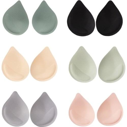 Women Bra Pads Water Drop Shape Removable Push Up Cups Inserts Bikini Enhancers