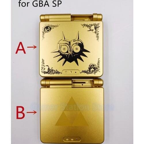 Golden Limited Edition Full Housing Shell Case Replacement for Nintendo Gameboy Advance GBA SP Case with Screen