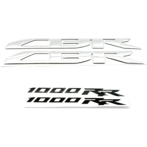 1 Pair Motorcycle 3D Applique Emblem Badge Decals Raised Tank Wheel Tank Stickers For Honda CBR1000RR CBR 1000 RR 2008 2009-2017