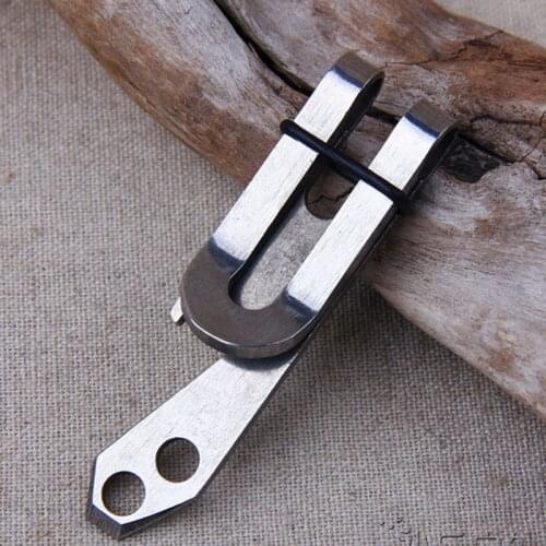 1PC EDC Clip Wallet Keys Hanging Buckle Outdoor Camping Survival Equipment Tourism Carabiners Multi Tools Stainless Steel Gear