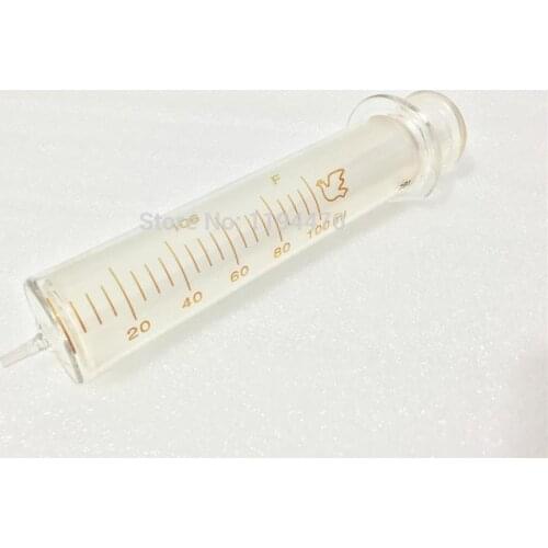 1pcs/Lot 100ml Glass Syringe Injector Lab Glassware Sampler