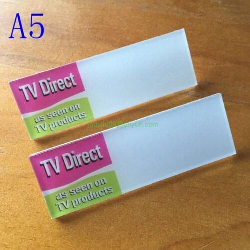 10pcs custom logo employee badges with pin personalized customized any shape name tag plastic acrylic badge holder