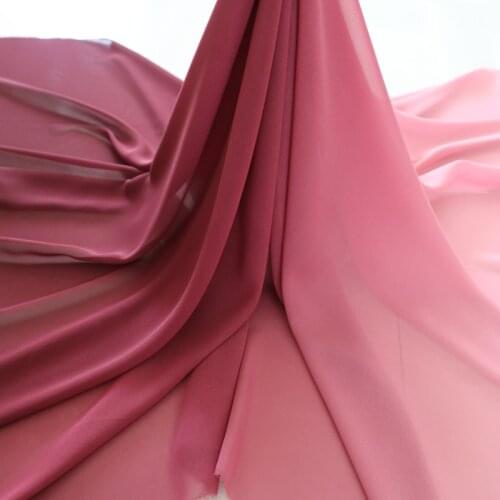 100cm*148cm Grape Purple Gradual Gradient Chiffon Fabric Sheer Tissue Shaded Color Dance Dress Material