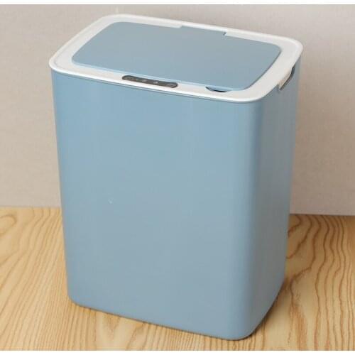 14L Automatic Intelligent Touchless Induction Motion Sensor Trash Can for Kitchen Bedroom Office Eco-friendly Garbage Waste Bin