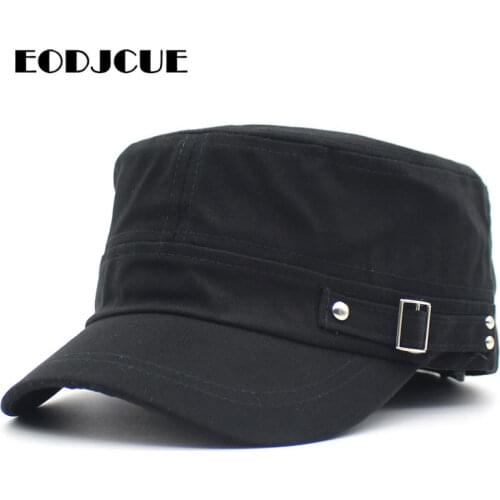 2019 NEW Fashion Mens Hat Women Men Vintage Military Hat Snapback Casual Caps Ooutdoor Sun Hat Flat Flat Top Hat Bone