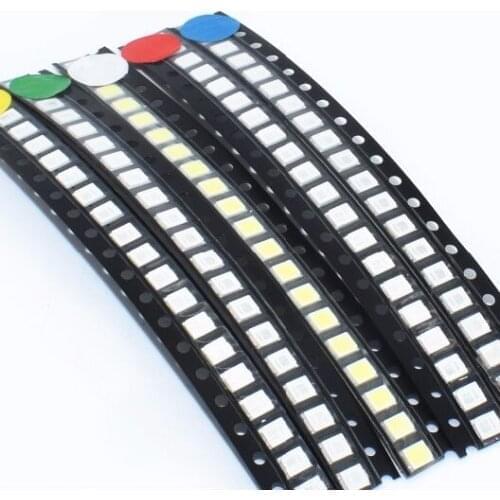 5 Values 100PCS/LOT Super Bright 3528 1210 SMD LED Red/Green/Blue/Yellow/White 20pcs Each LED Diode 3.5*2.8*1.9mm 3528 R/G/B/W/Y