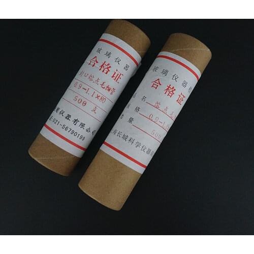 500pcs/box 80mm to 200mm Glass Melting Point Capillary Tube 0.9-1.1mm Both Open Ends