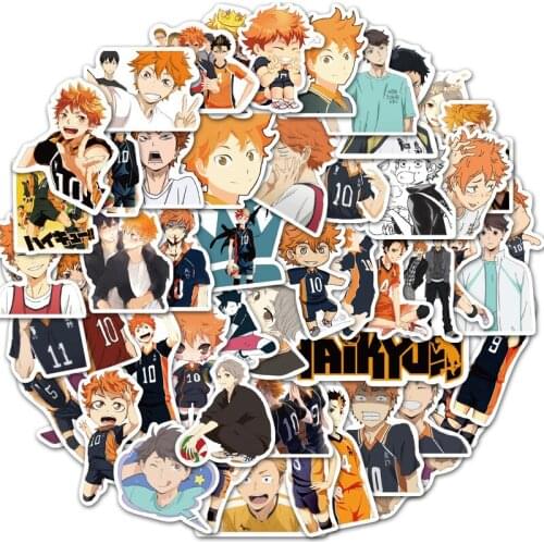 52Pcs/Set Haikyuu!! Graffiti Sticker For Laptop Travel Luggage DIY Scrapbooking Diary Photos Albums Decoration Stationery