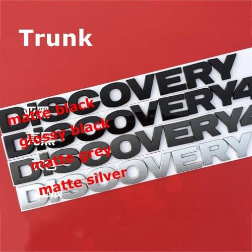 Car Accessories Silver Letters Emblem Badge Car Styling Refitting Hood Rear Trunk Logo Sticker for Land Rover DISCOVERY 4