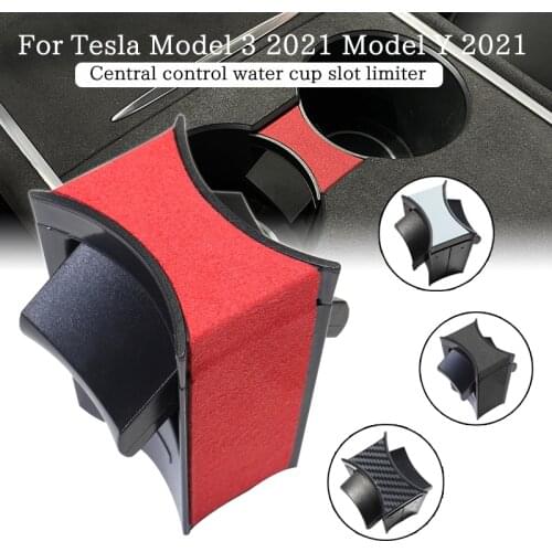 Car Cup Holder Clip Accessories Car Water Cup Slot Slip Limit Clip ABS Cup Holder Limiter for Tesla Model 3 2021 Model Y 2021