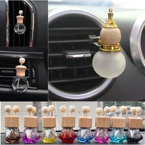 Car Perfume Bottle Empty Bottle Multi-Colored Air Freshener Ornament Pendant Essential Oils Container Vent Outlet Car-styling
