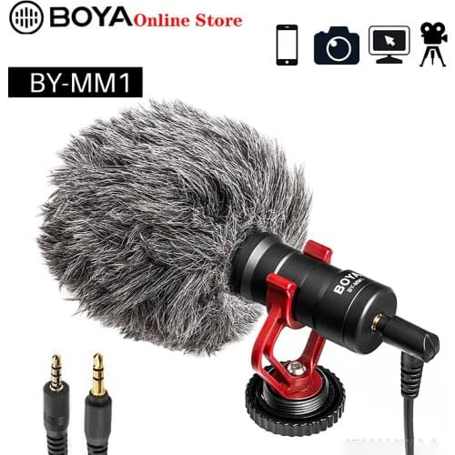 BOYA BY-MM1 Condenser Microphone for Singing Voice Recorder Video Shooting Camera Microphones For Phone Audio For Computer